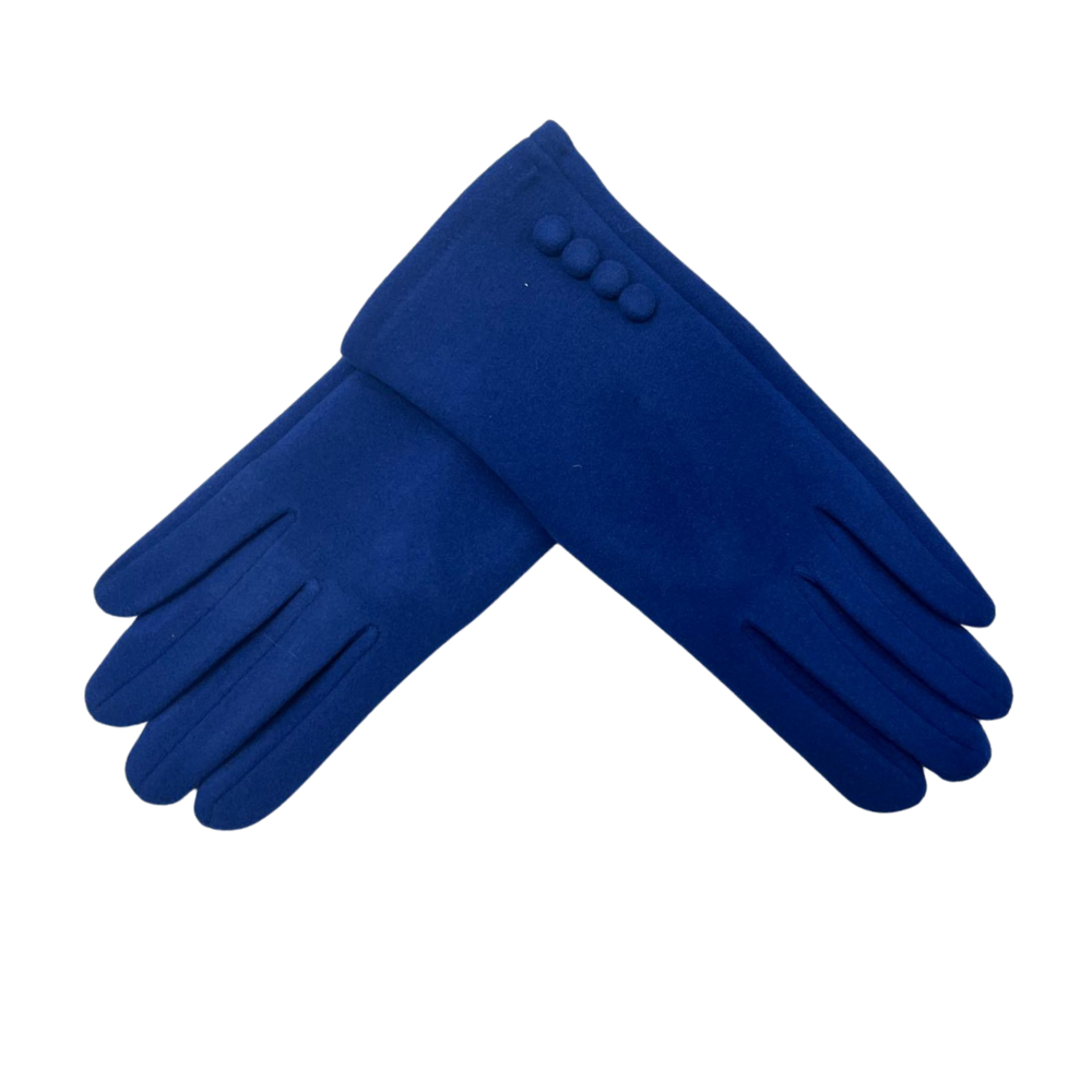 Four Button Touchscreen Plain Colour Gloves