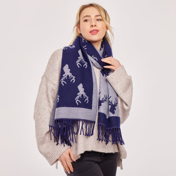 Supersoft Stag Scarves (With Tassels)