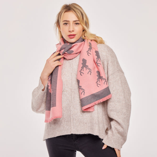 Supersoft Stag Scarves (Short Fringe)