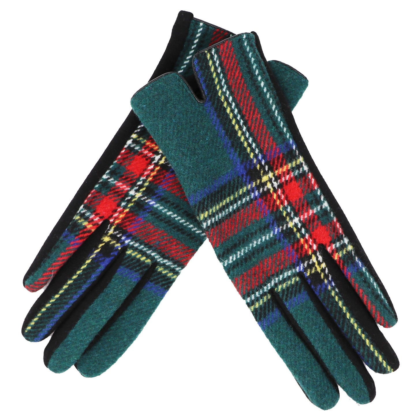 Traditional Ladies Tartan Gloves Touch Screen