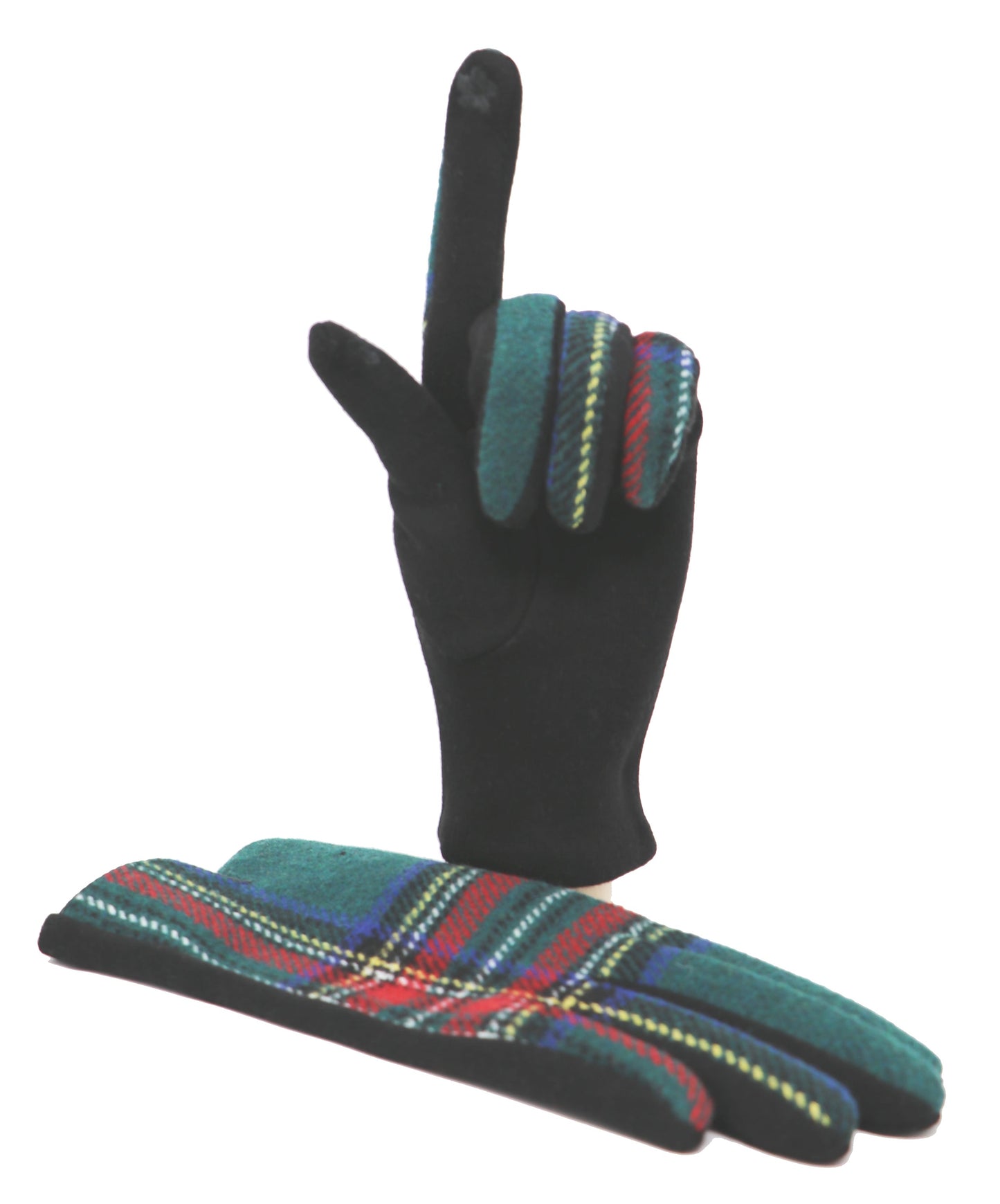 Traditional Ladies Tartan Gloves Touch Screen