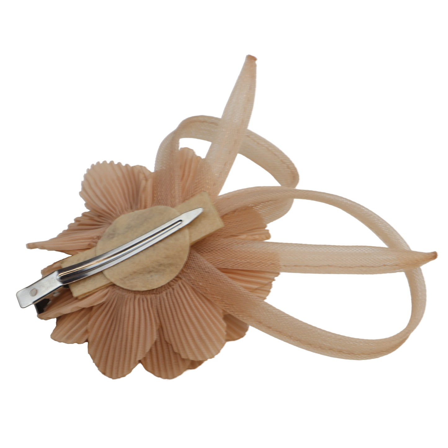 Nude fascinator With Hairclip