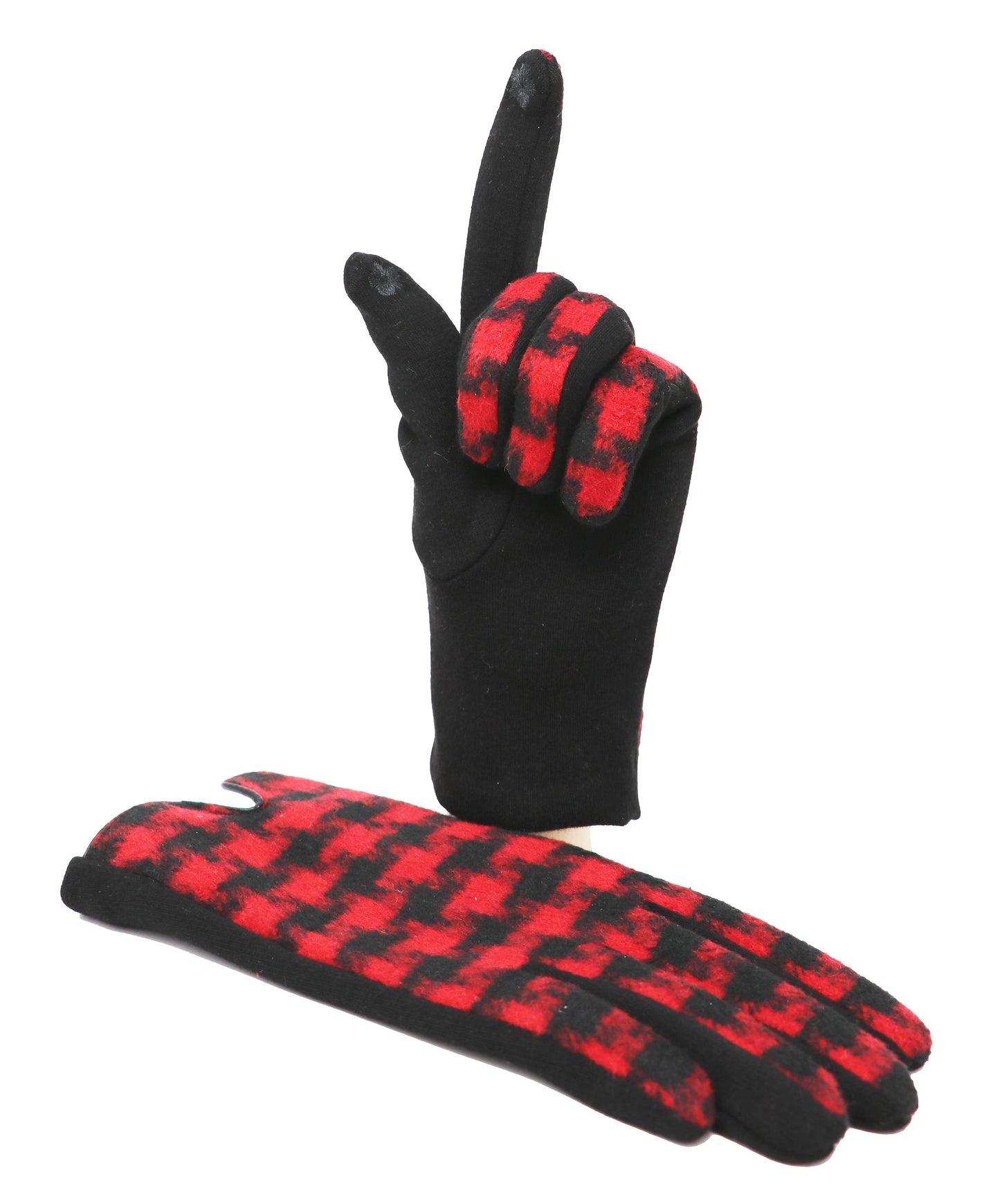 Traditional Ladies Tartan Gloves Touch Screen