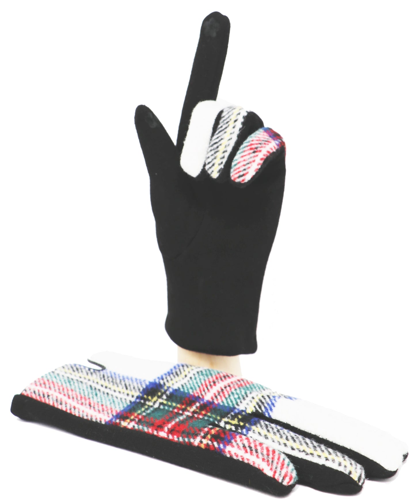 Traditional Ladies Tartan Gloves Touch Screen