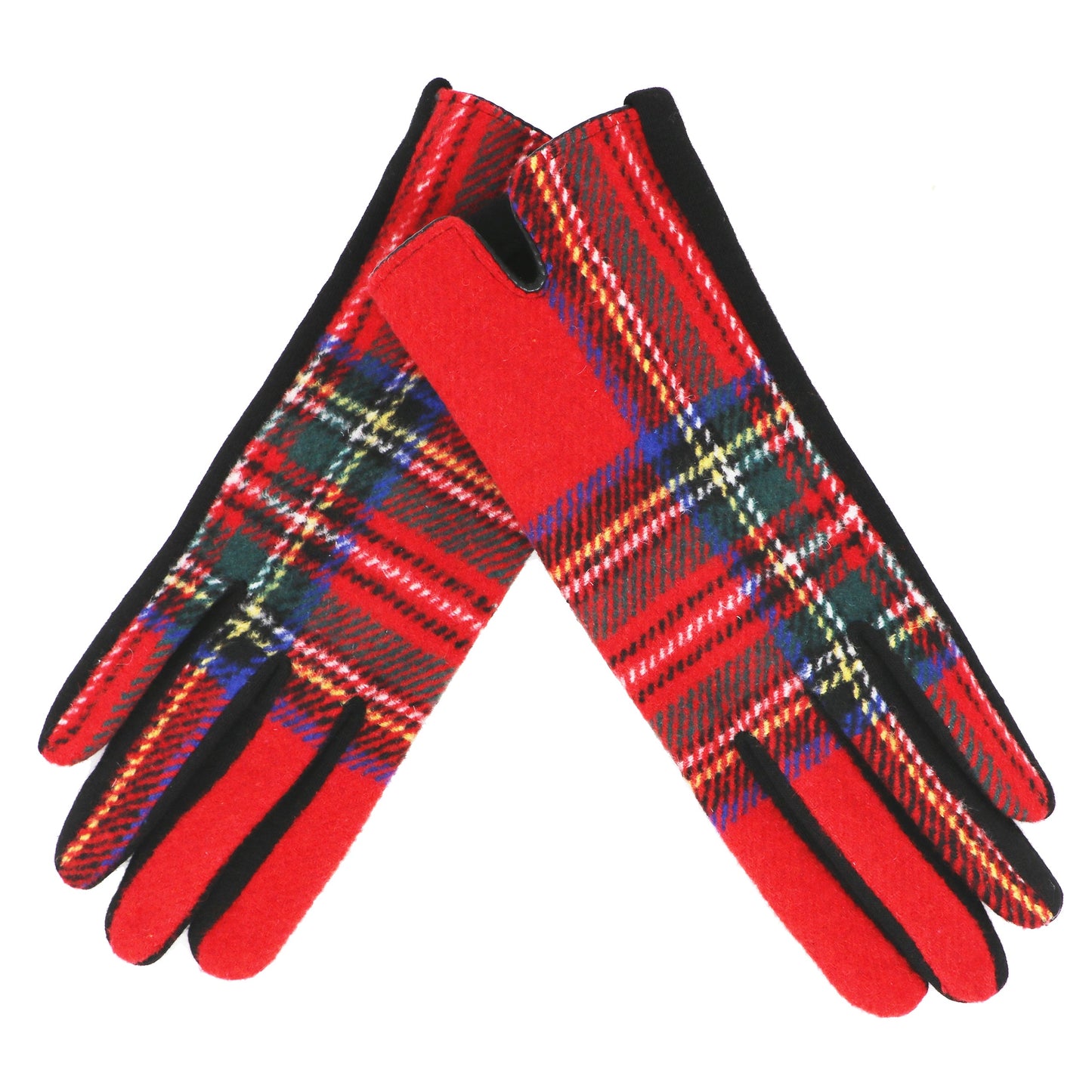 Traditional Ladies Tartan Gloves Touch Screen