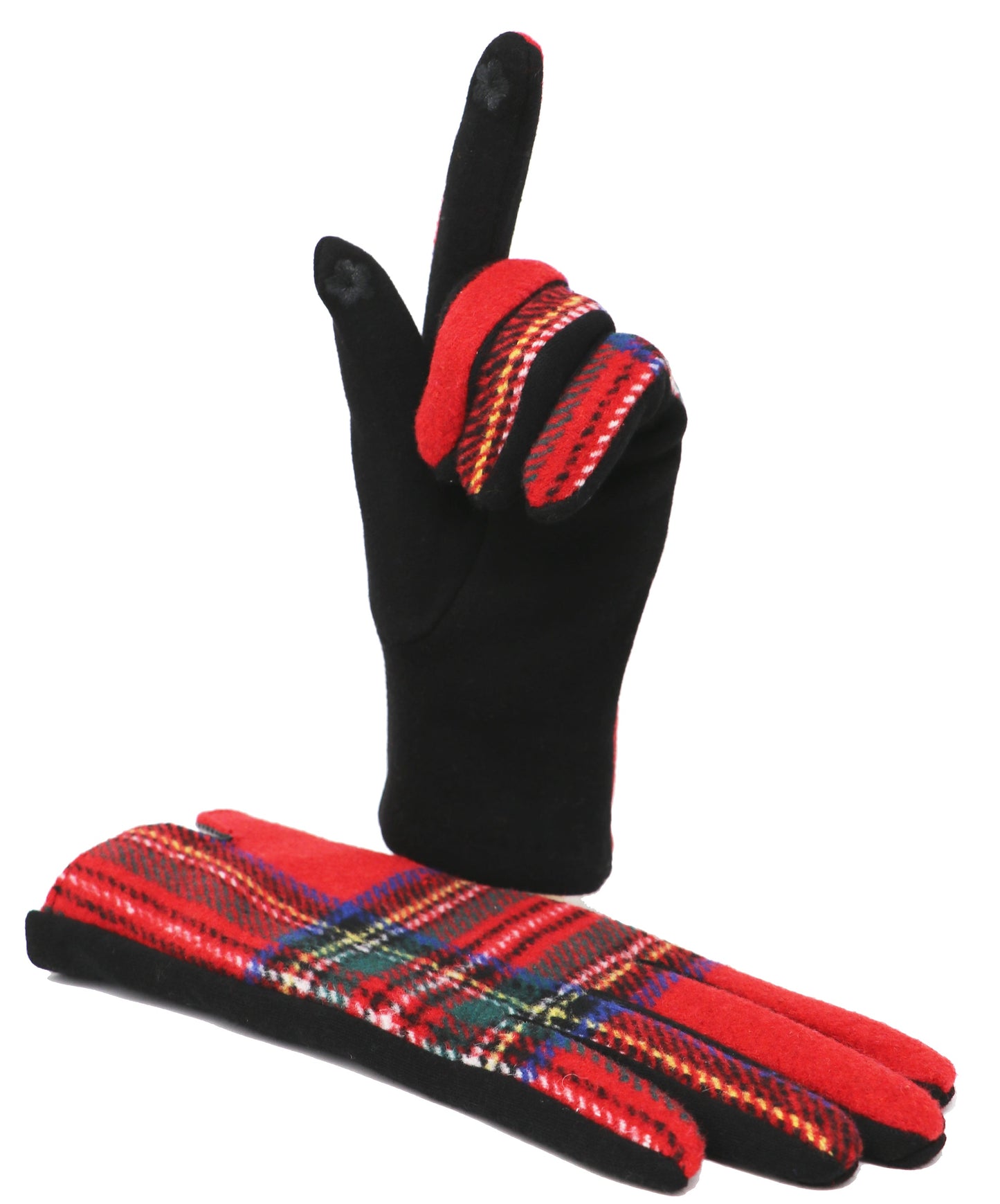 Traditional Ladies Tartan Gloves Touch Screen