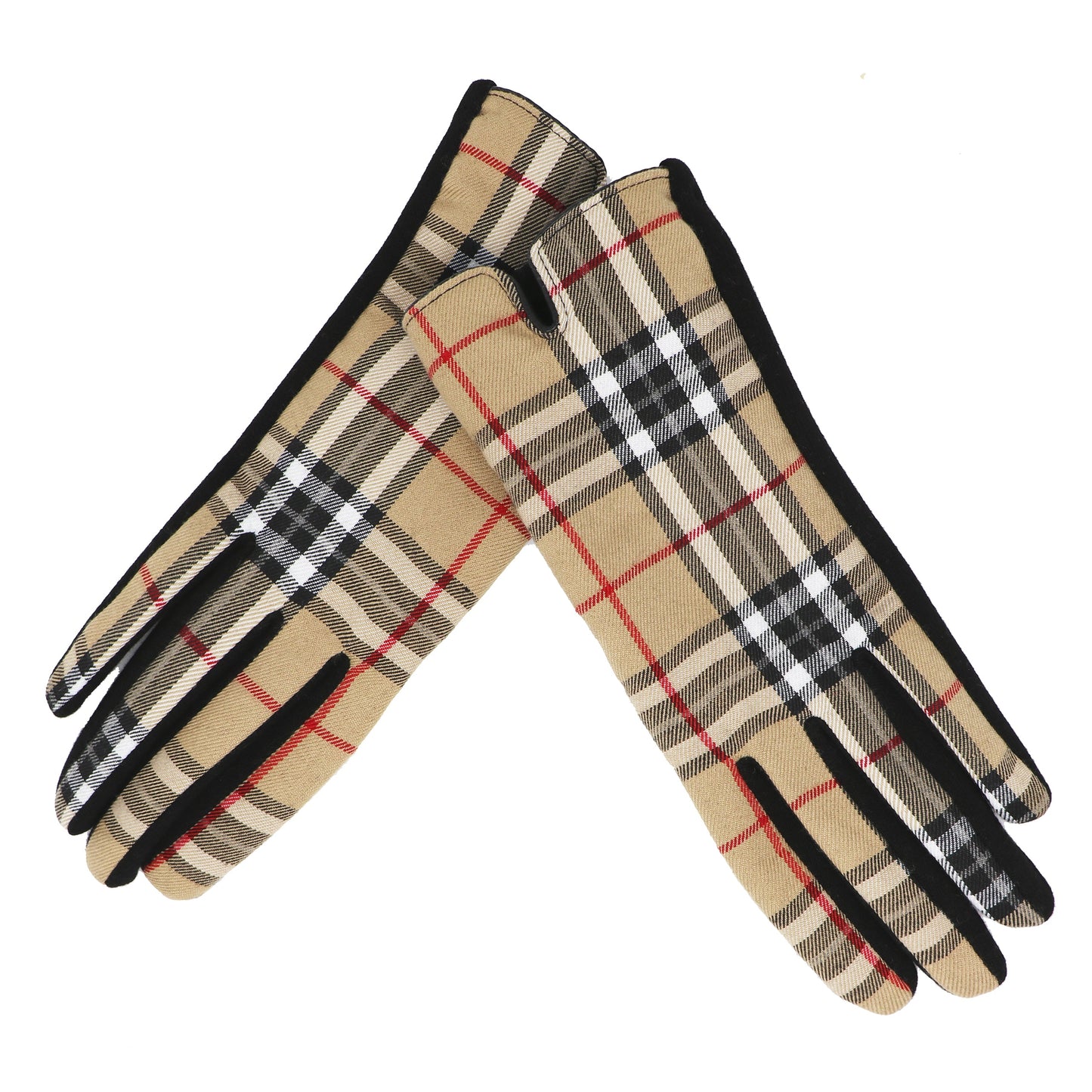 Traditional Ladies Tartan Gloves Touch Screen