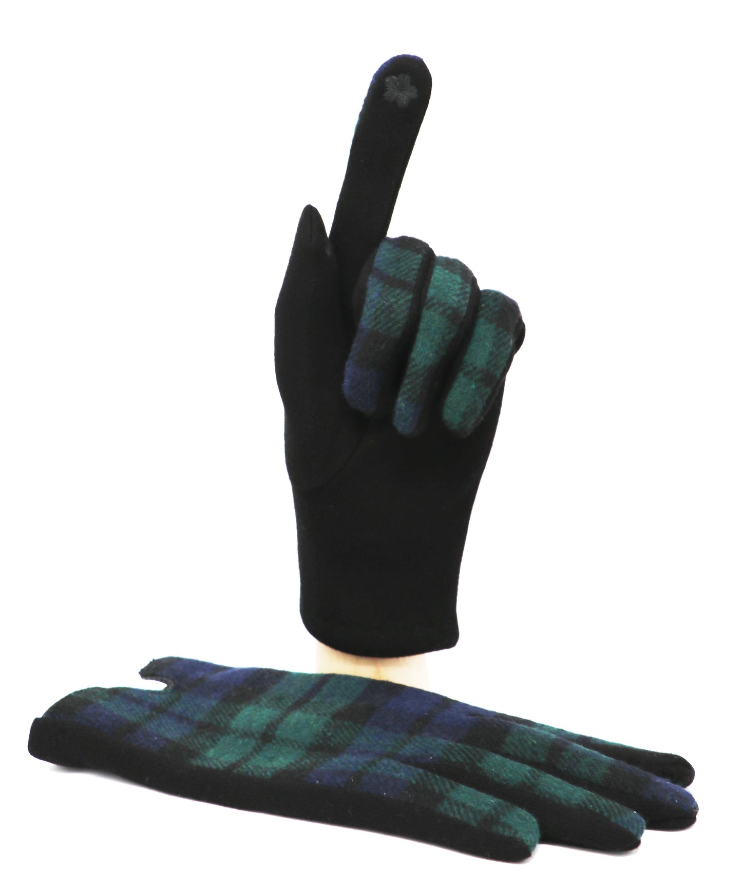 Traditional Ladies Tartan Gloves Touch Screen