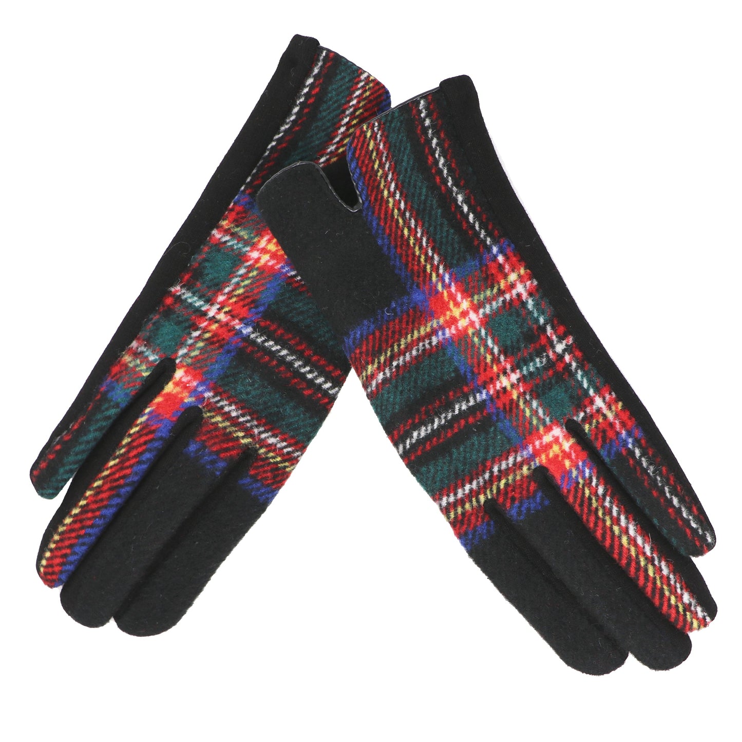 Traditional Ladies Tartan Gloves Touch Screen