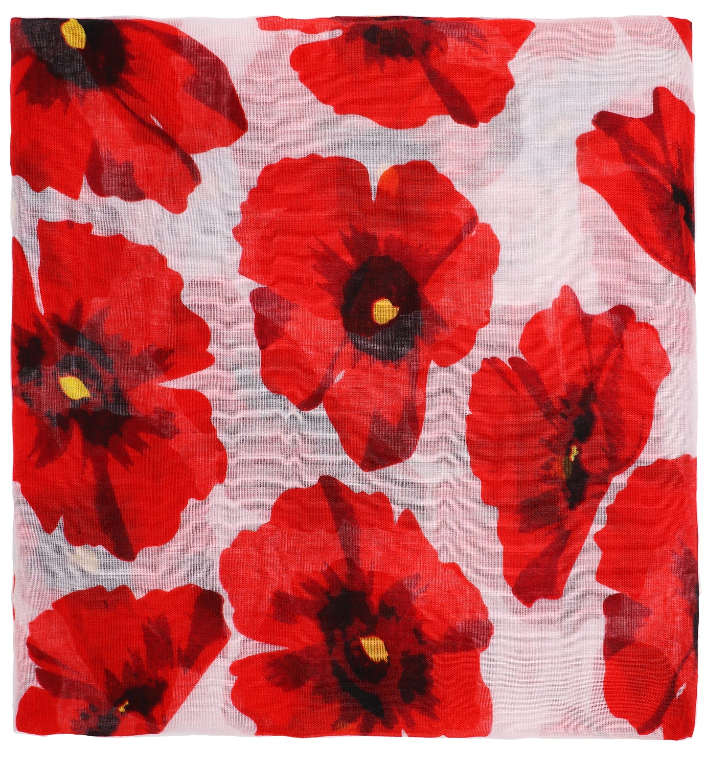 All Seasons Large Print Poppy Floral Scarf