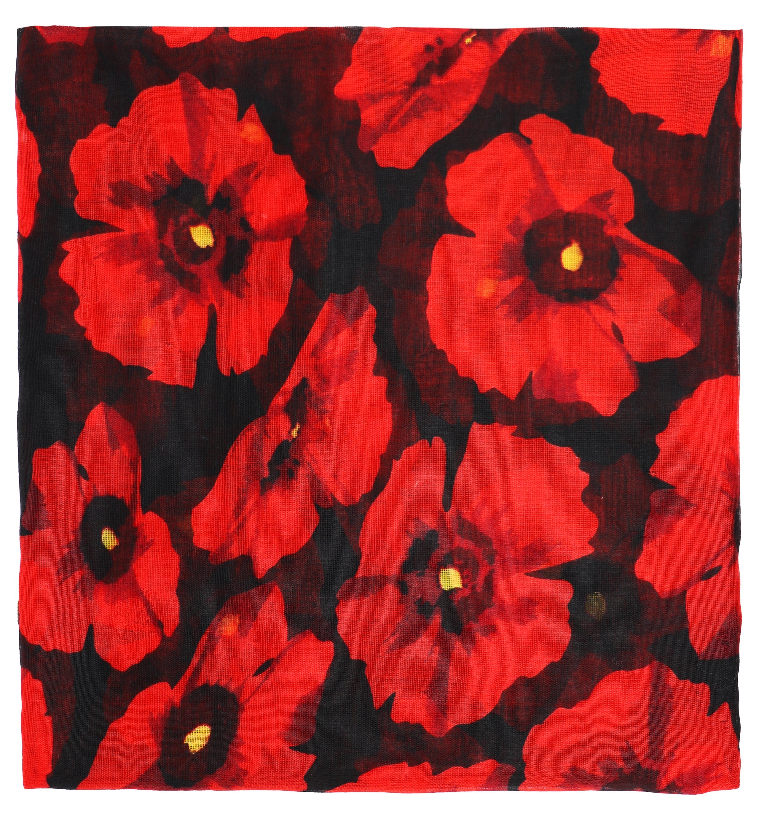 All Seasons Large Print Poppy Floral Scarf