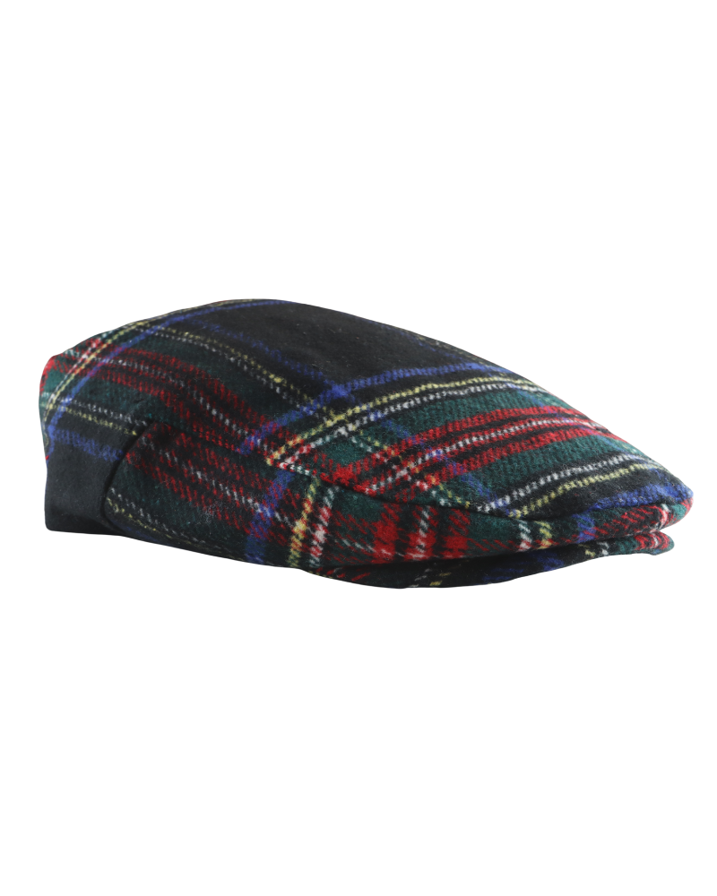 Casquette plate tartan pour hommes