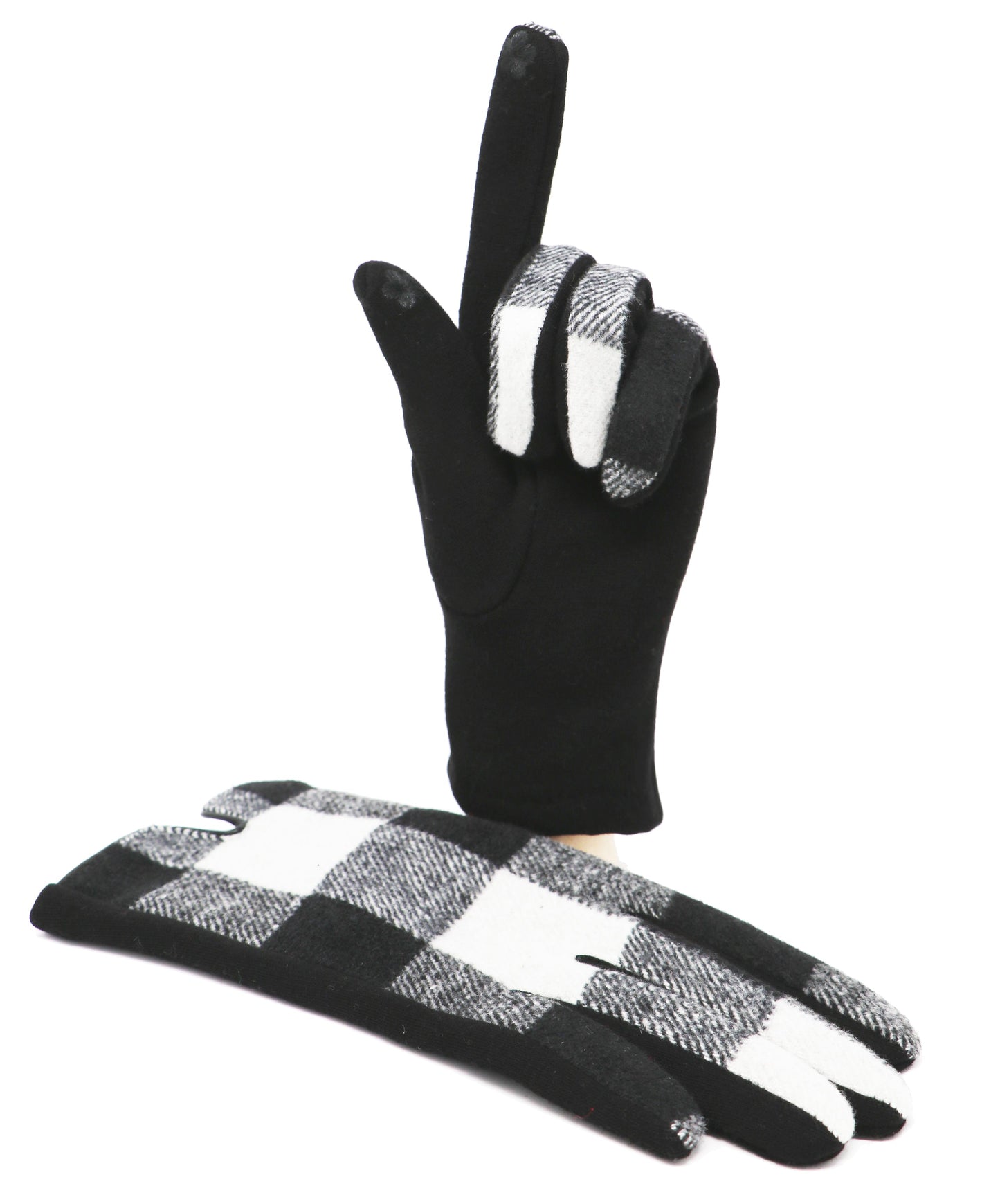 Traditional Ladies Tartan Gloves Touch Screen