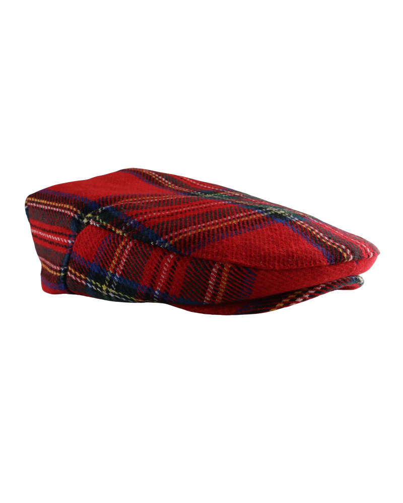 Casquette plate tartan pour hommes