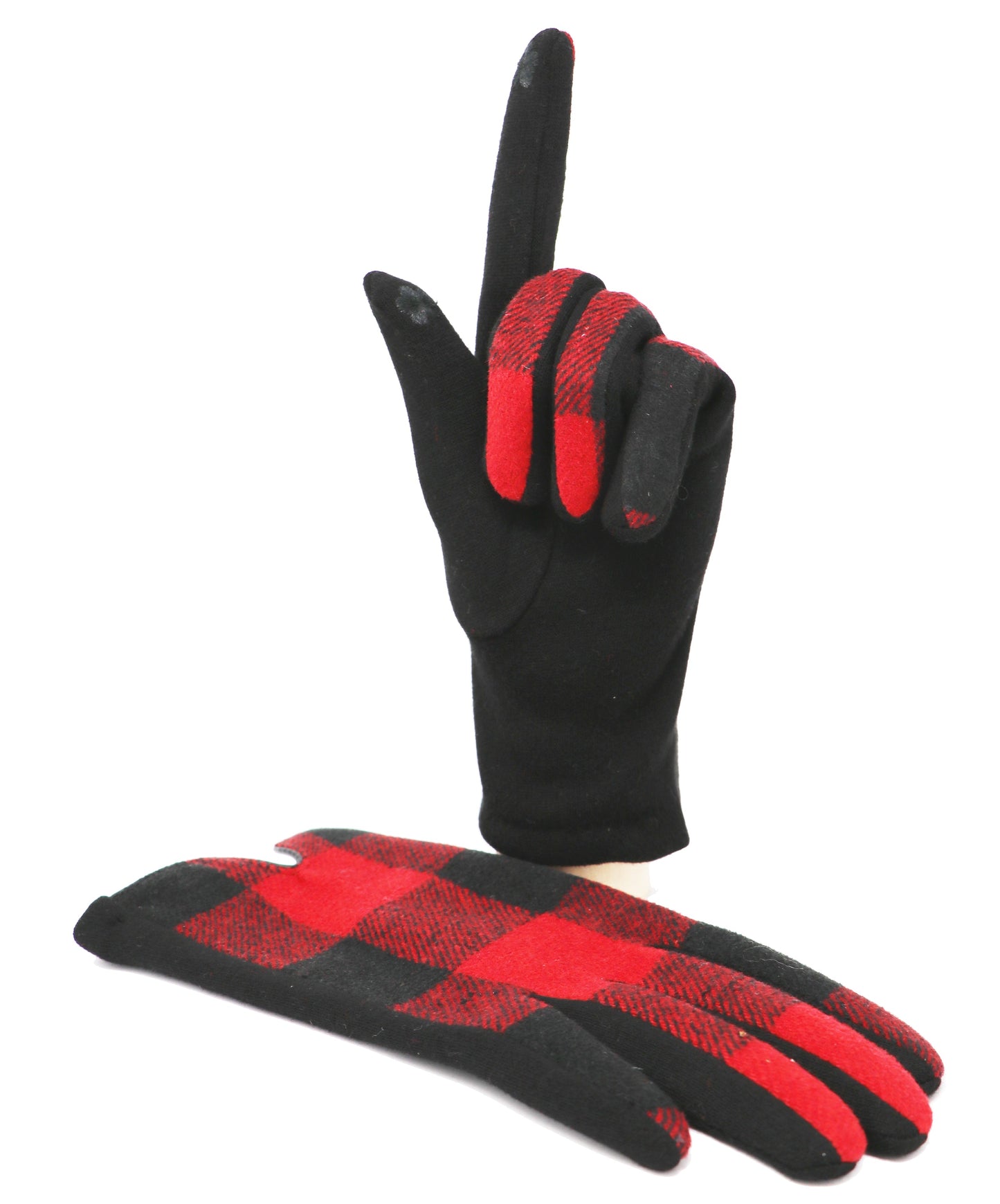 Traditional Ladies Tartan Gloves Touch Screen