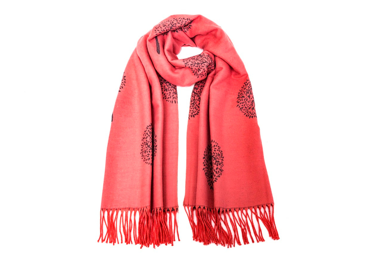 Supersoft Tree of Life Scarves (With Tassels)