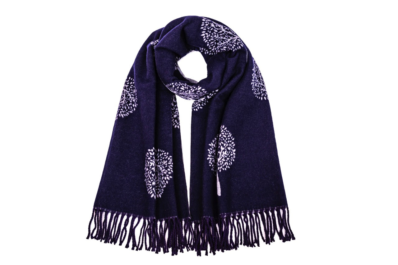 Supersoft Tree of Life Scarves (With Tassels)