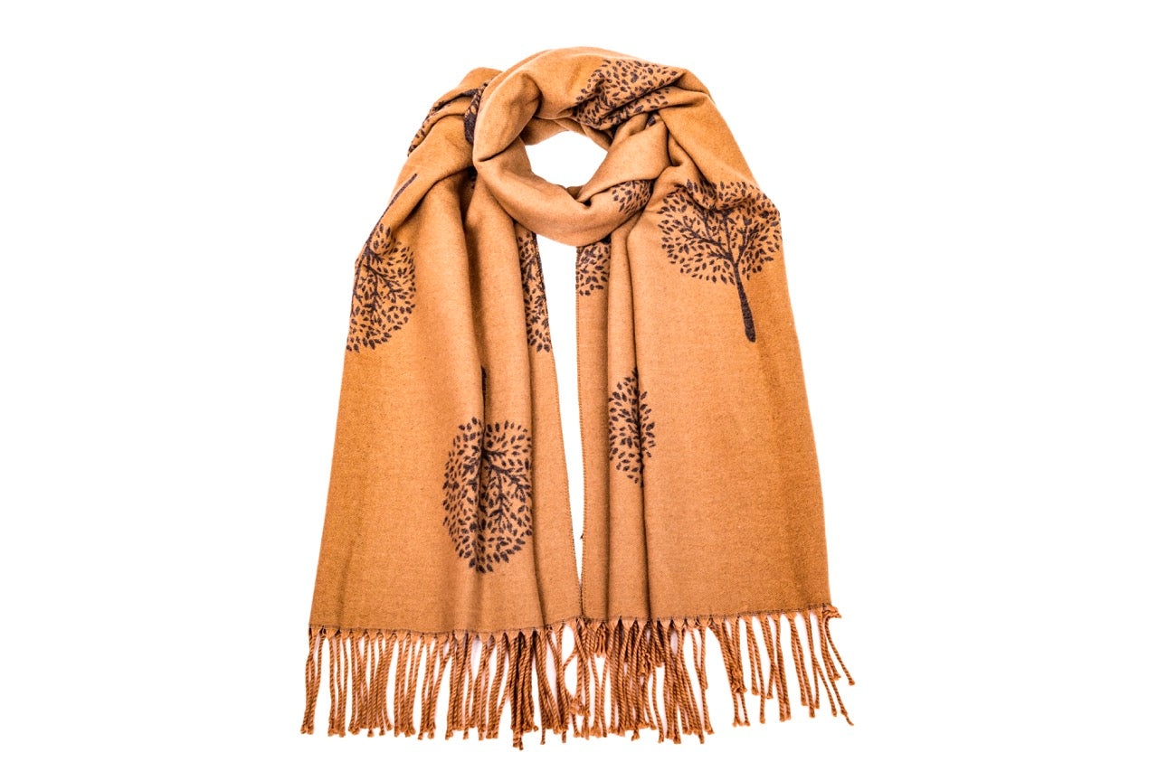 Supersoft Tree of Life Scarves (With Tassels)