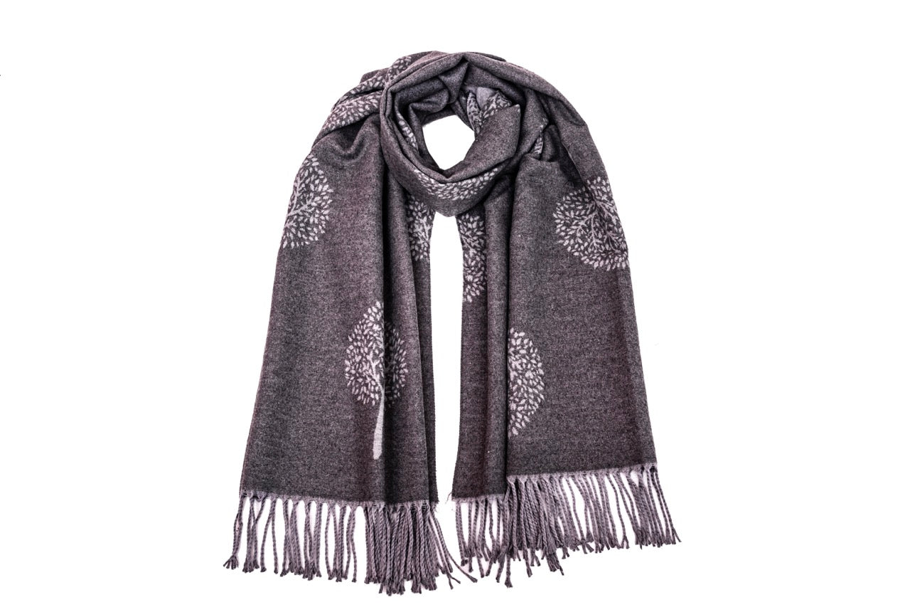 Supersoft Tree of Life Scarves (With Tassels)