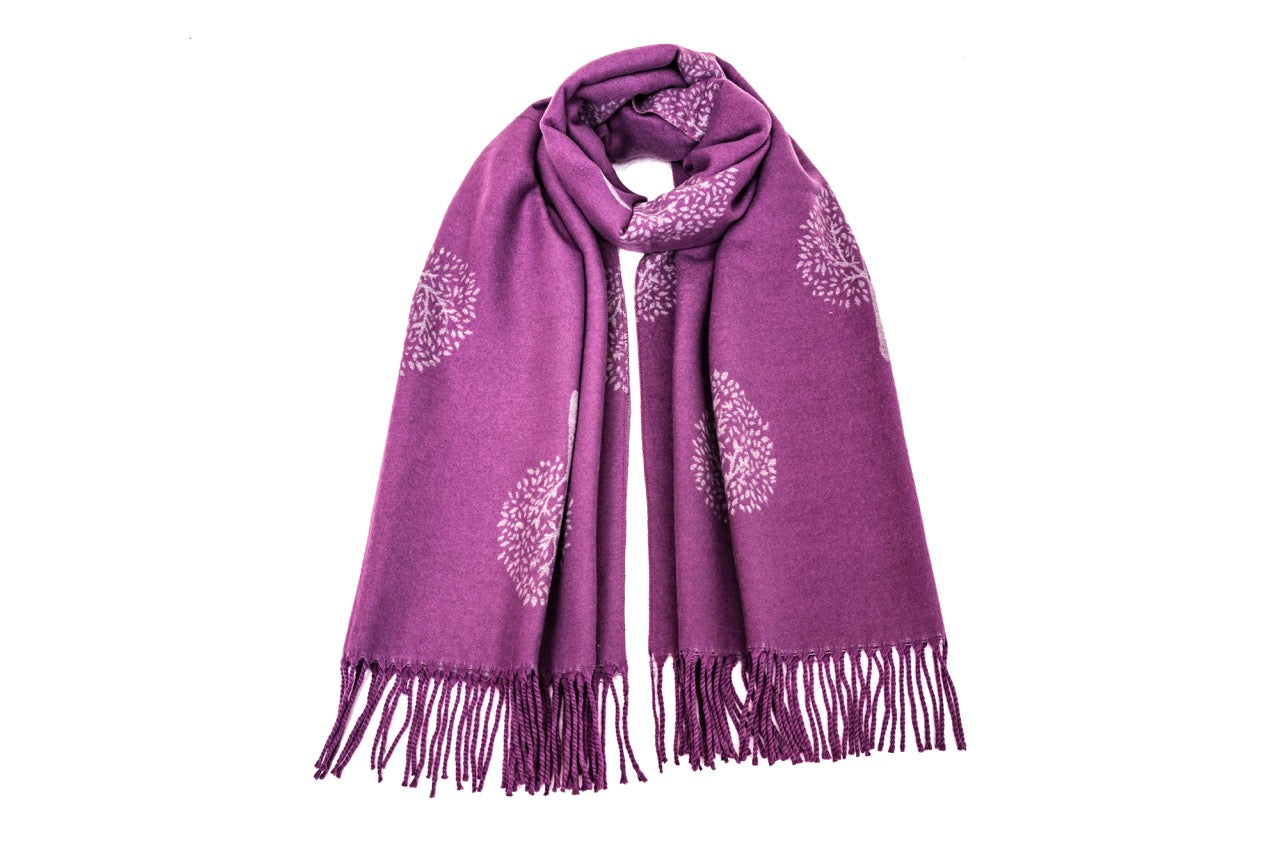 Supersoft Tree of Life Scarves (With Tassels)