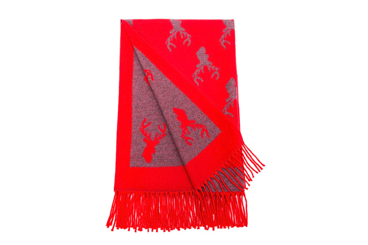 Supersoft Stag Scarves (With Tassels)