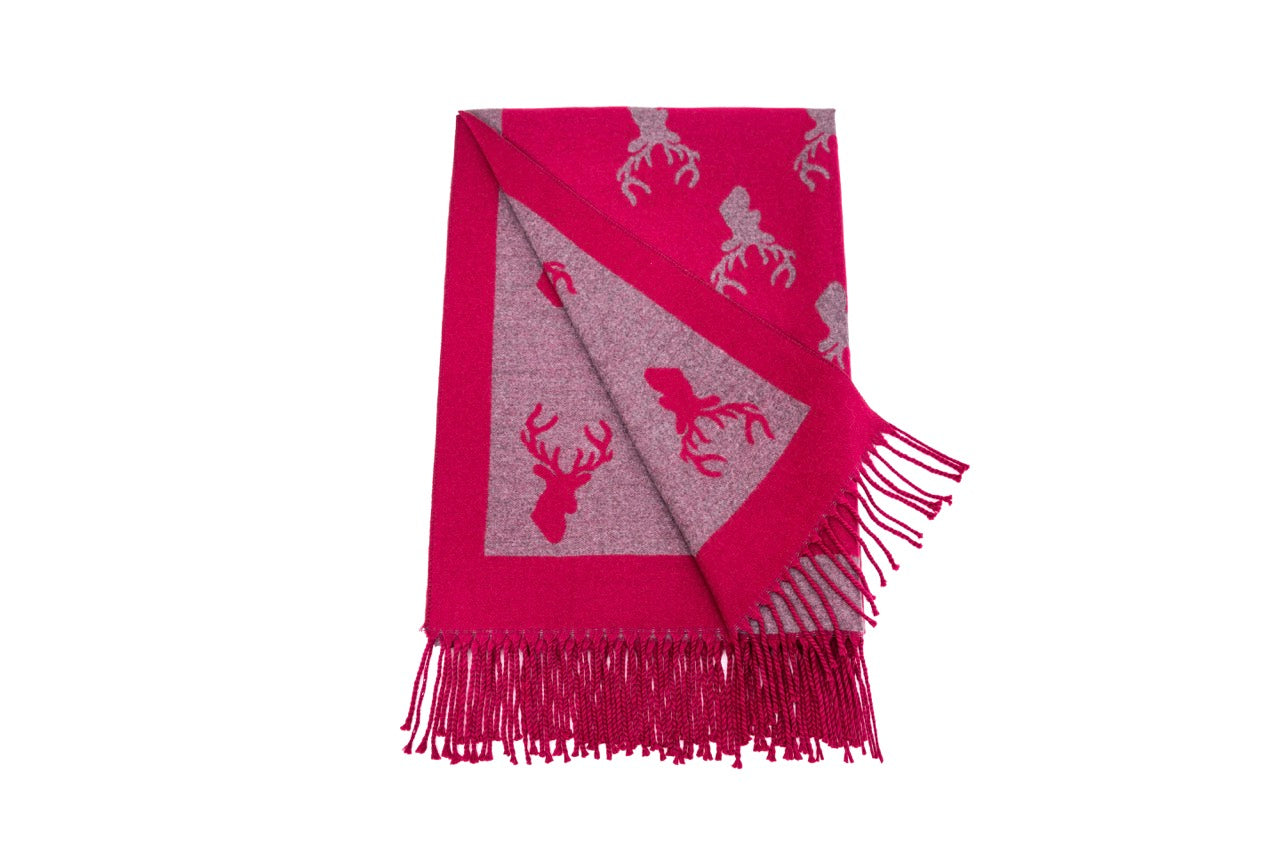 Supersoft Stag Scarves (With Tassels)