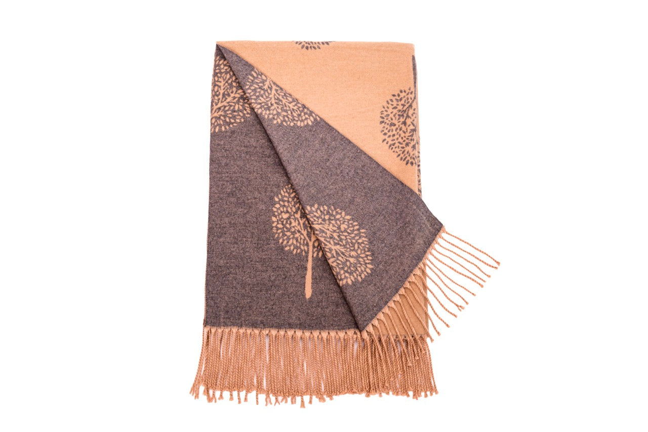 Supersoft Tree of Life Scarves (With Tassels)