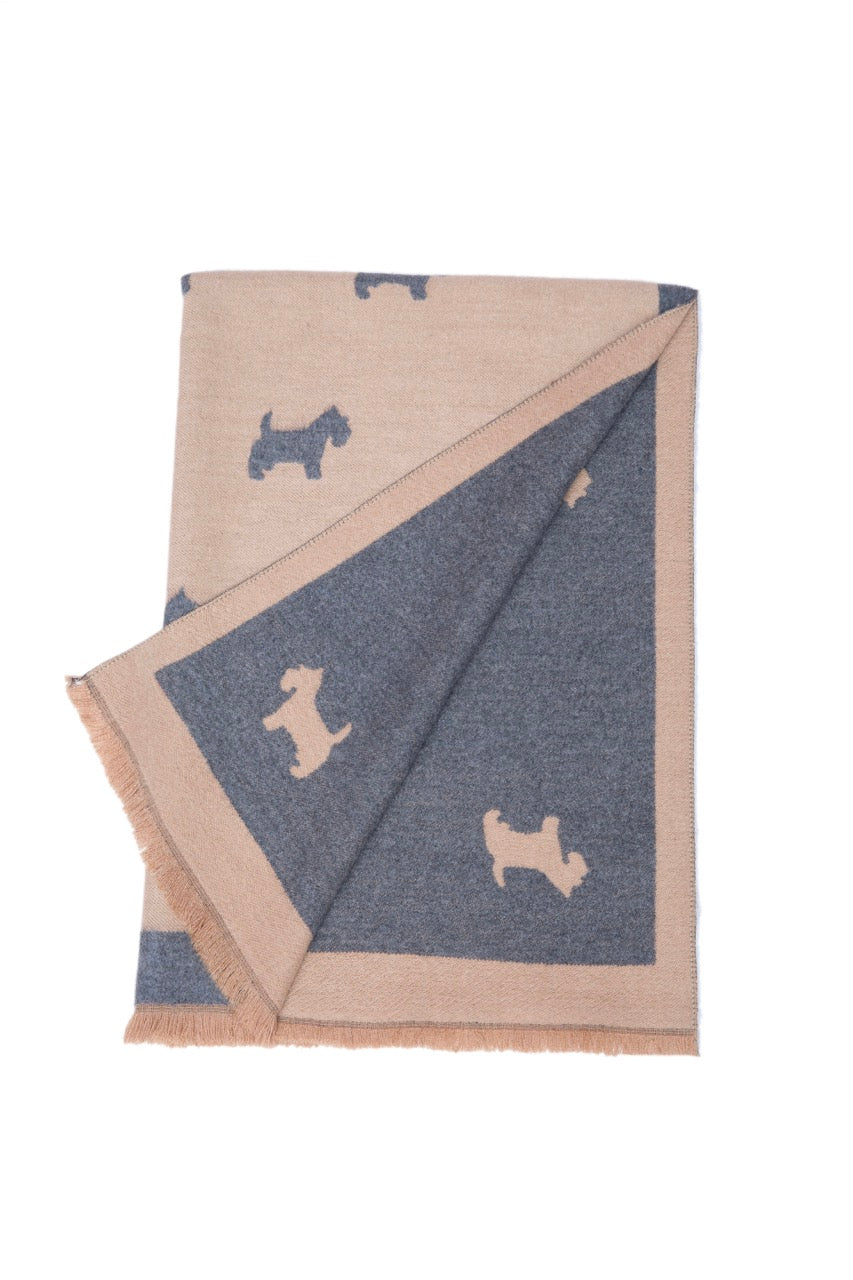 Supersoft Plain Scotty Dog Scarves