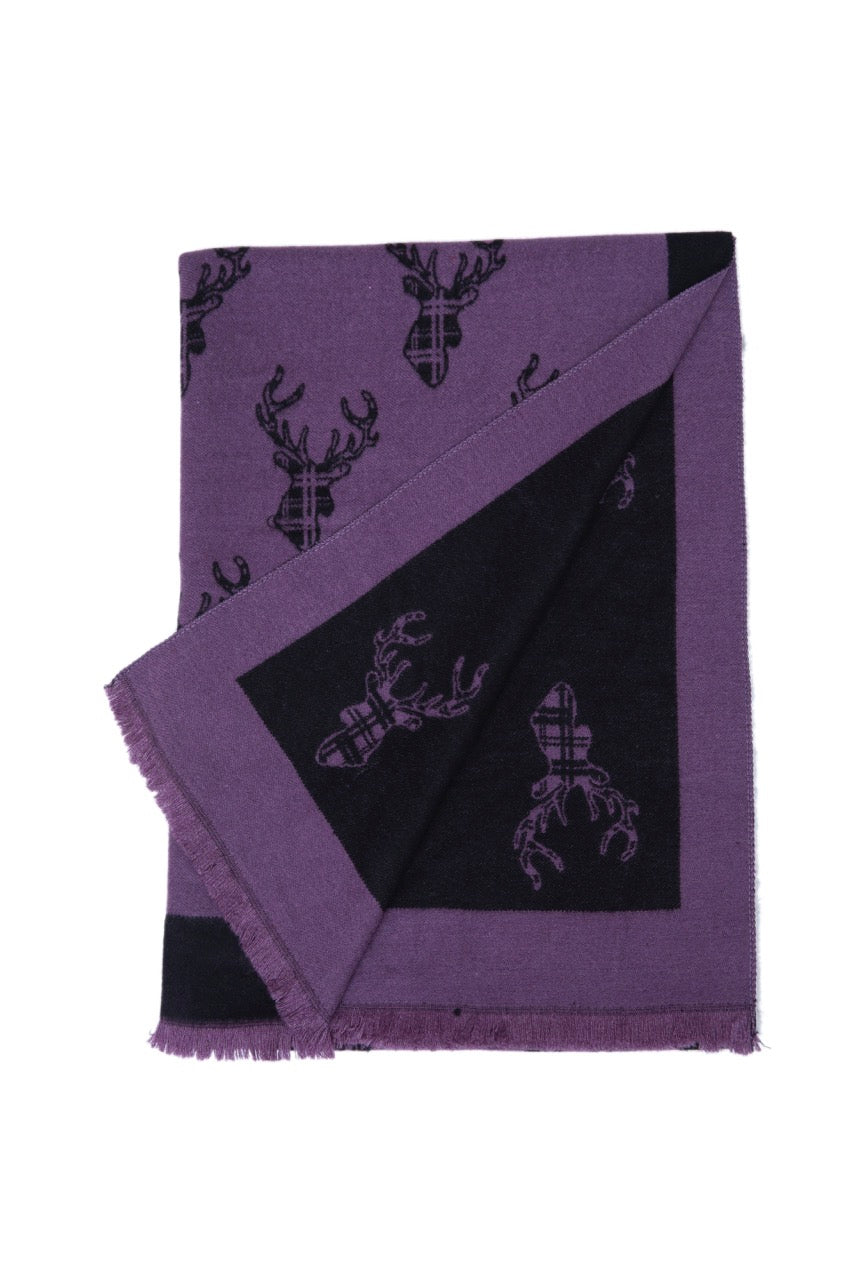 Supersoft Tartan Stag Scarves