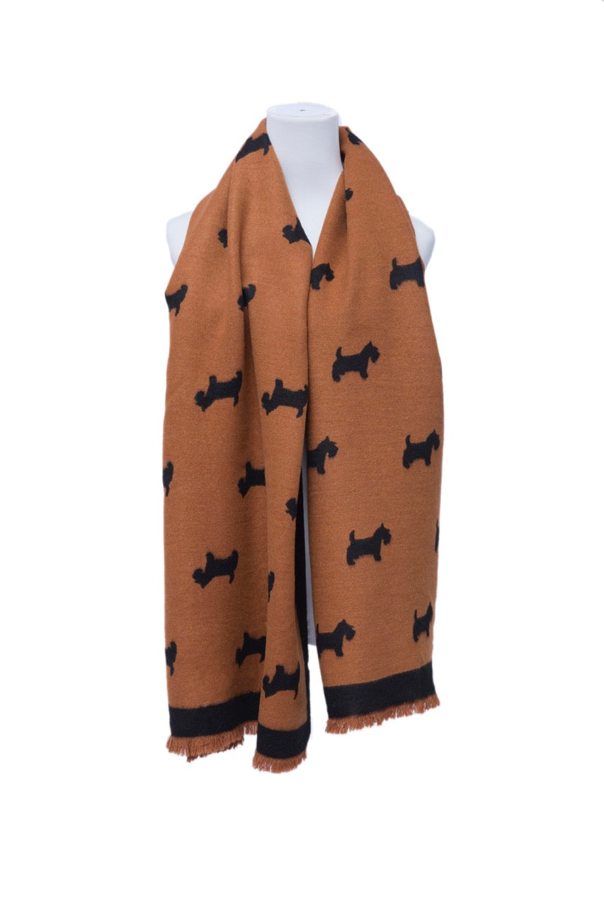 Supersoft Plain Scotty Dog Scarves