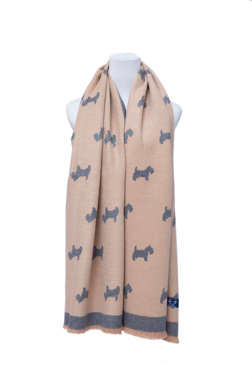 Supersoft Plain Scotty Dog Scarves