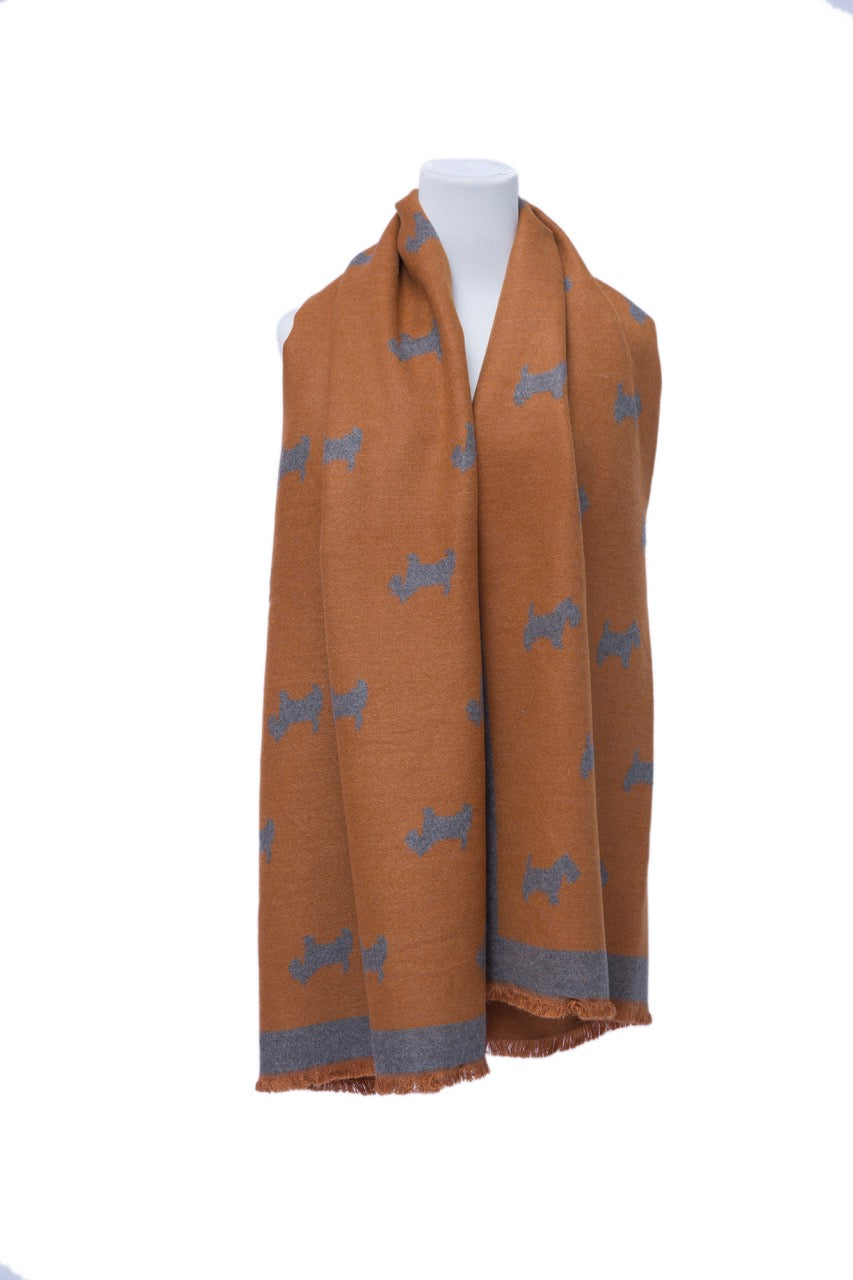 Supersoft Plain Scotty Dog Scarves