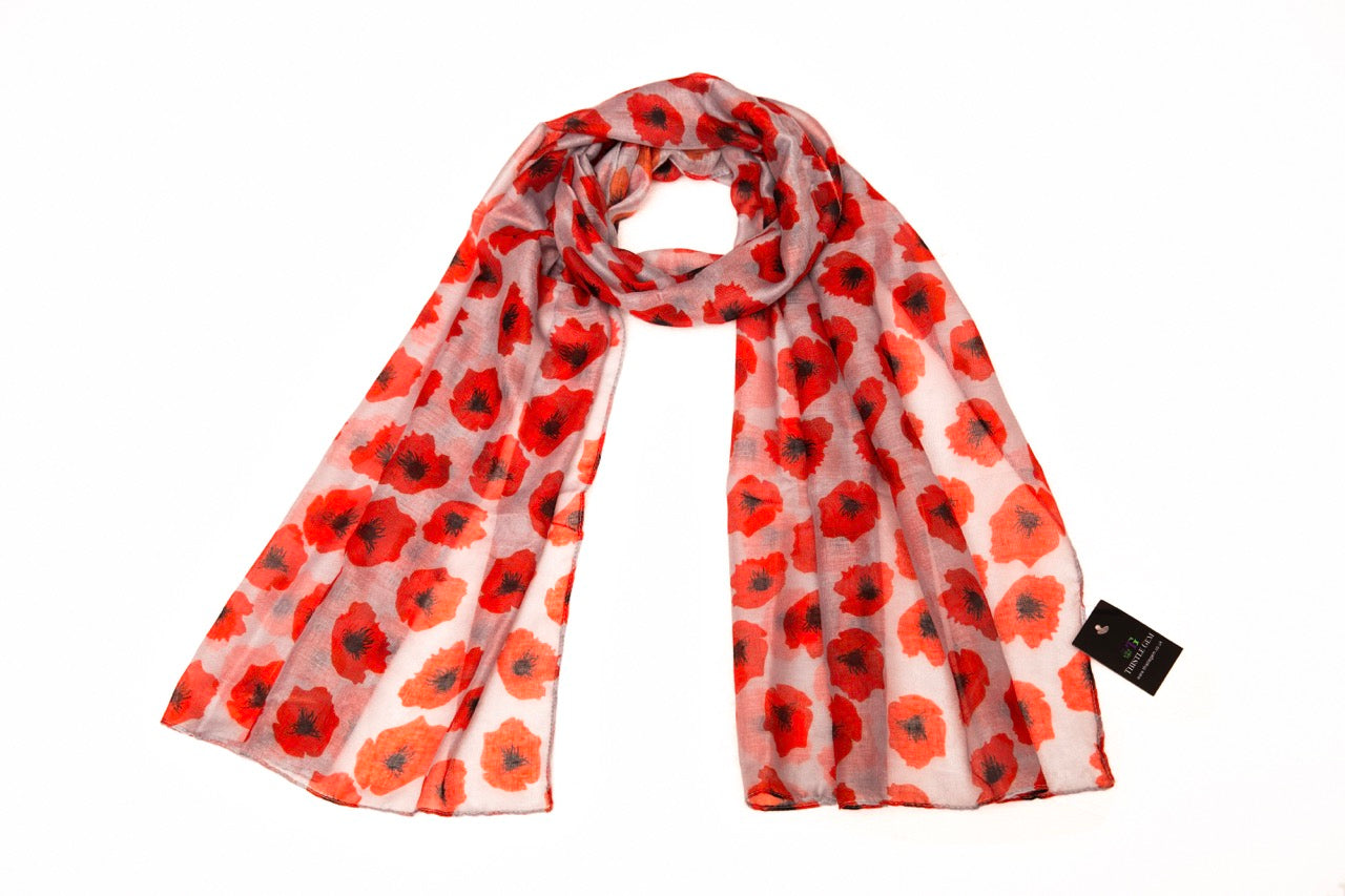 Lightweight Poppy Scarves