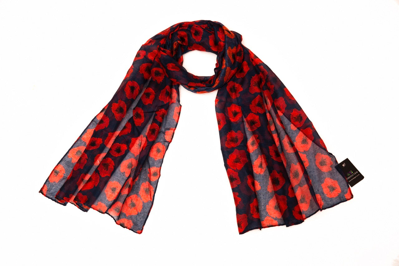 Lightweight Poppy Scarves