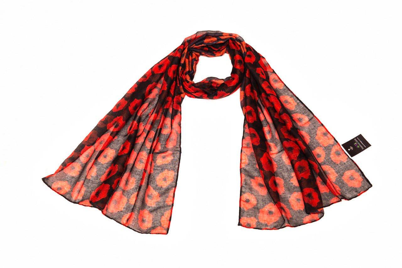 Lightweight Poppy Scarves