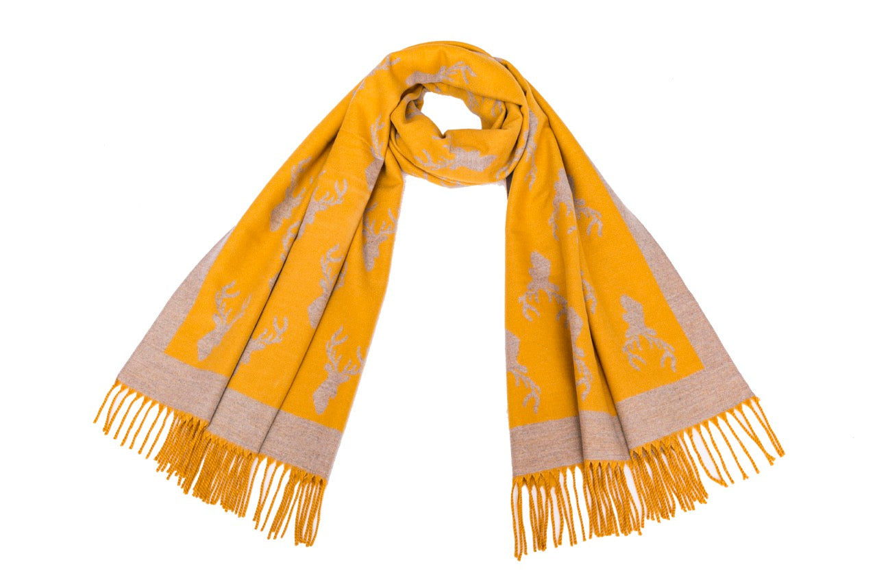 Supersoft Stag Scarves (With Tassels)