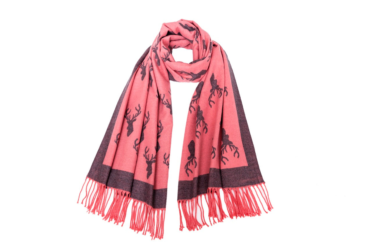 Supersoft Stag Scarves (With Tassels)