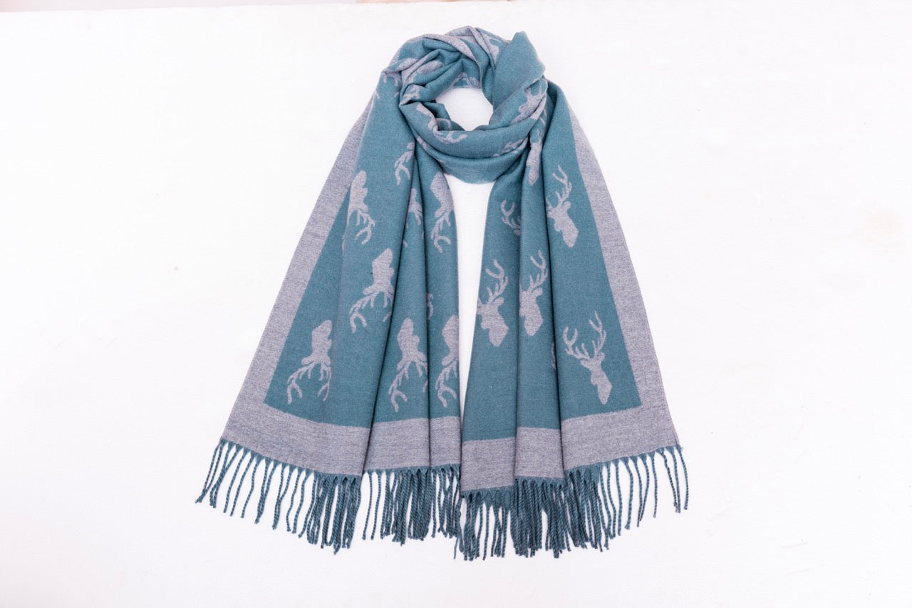 Supersoft Stag Scarves (With Tassels)