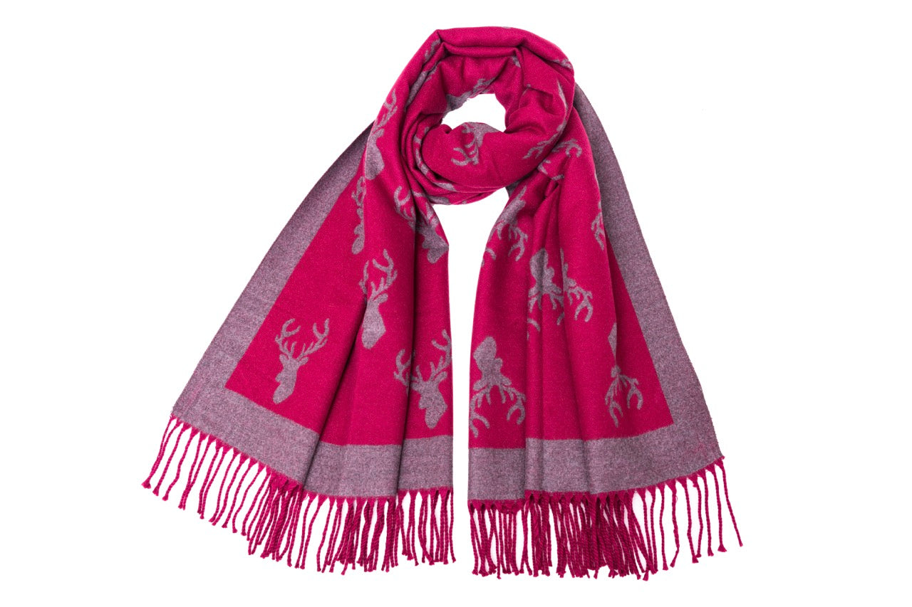 Supersoft Stag Scarves (With Tassels)