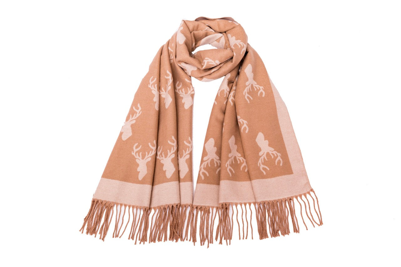 Supersoft Stag Scarves (With Tassels)