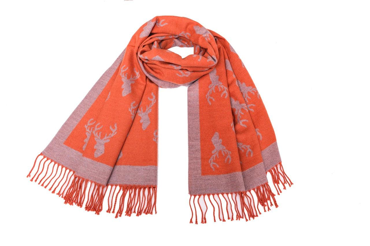 Supersoft Stag Scarves (With Tassels)