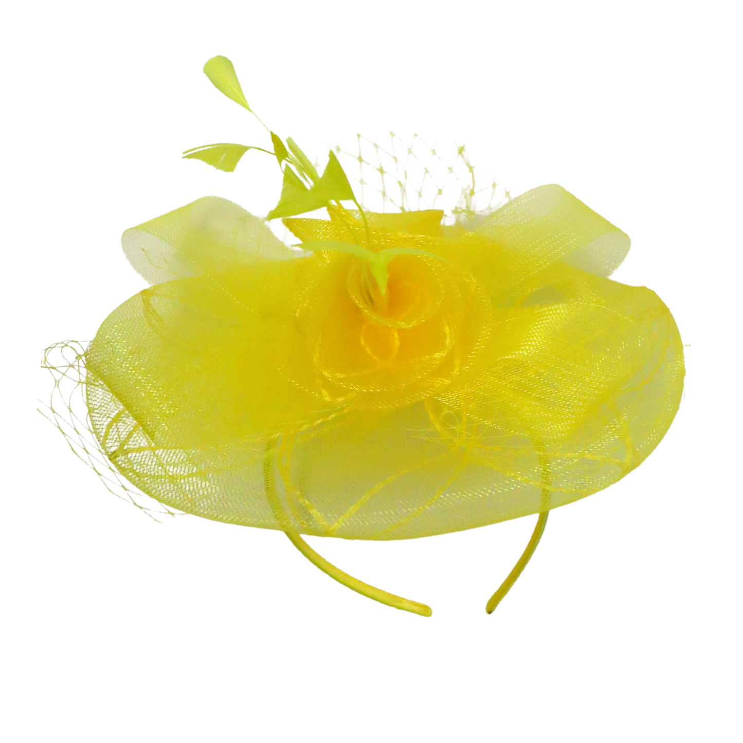 Fascinator Netted Disk With Hairband and Hair Clip