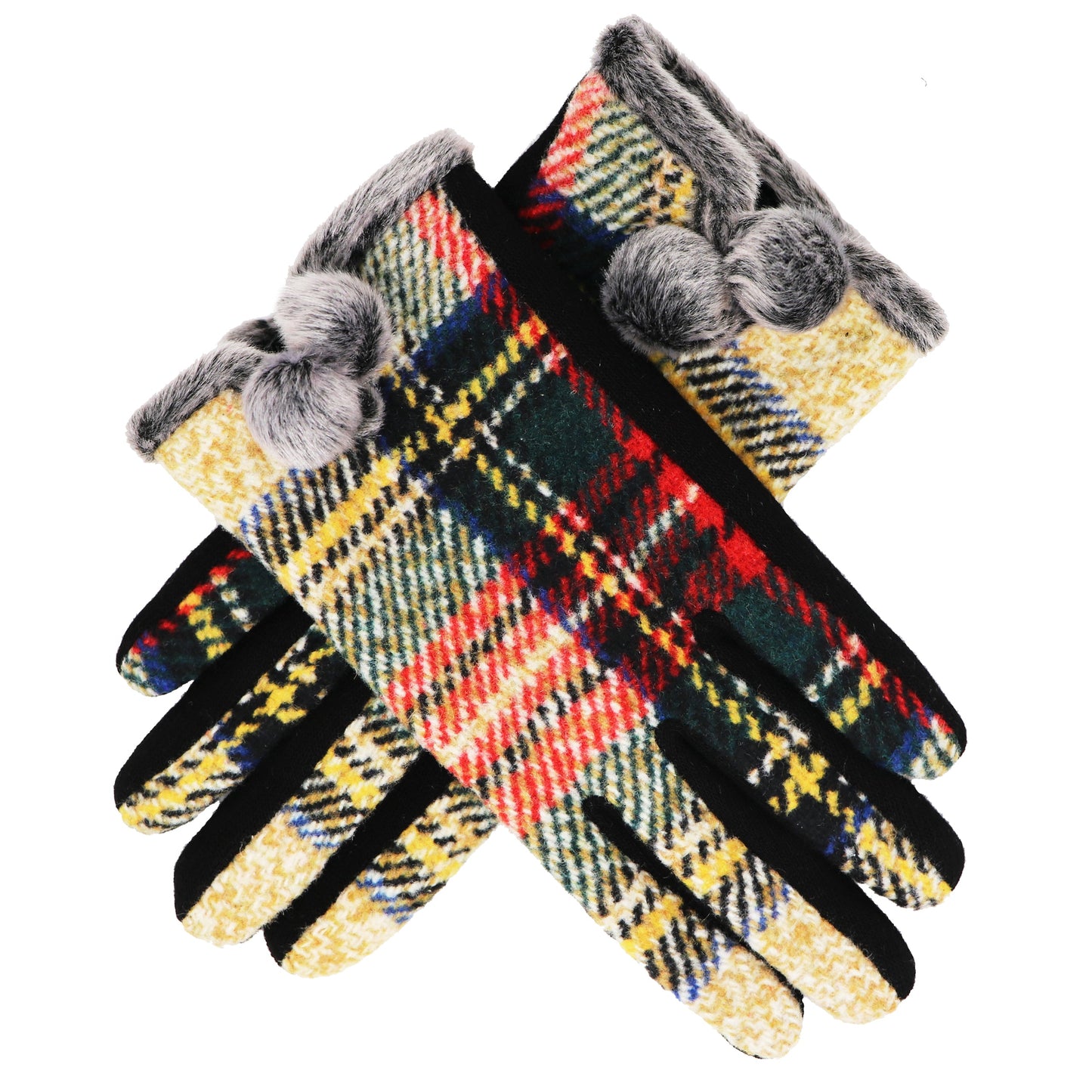 Gants Tartan Enfant, Toucher Doux et Chaud