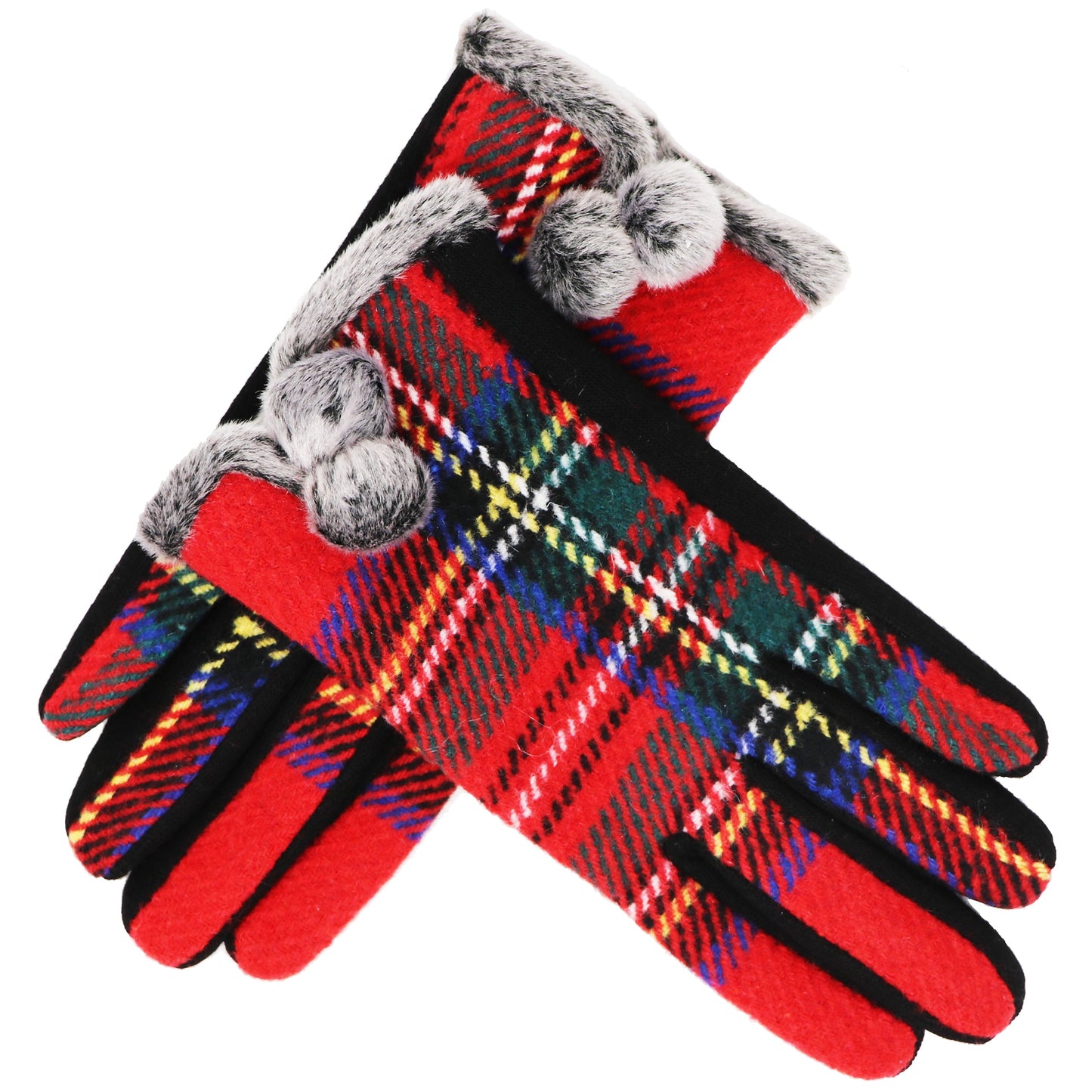 Gants Tartan Enfant, Toucher Doux et Chaud