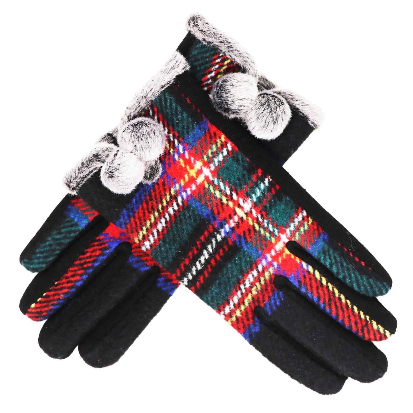 Gants Tartan Enfant, Toucher Doux et Chaud