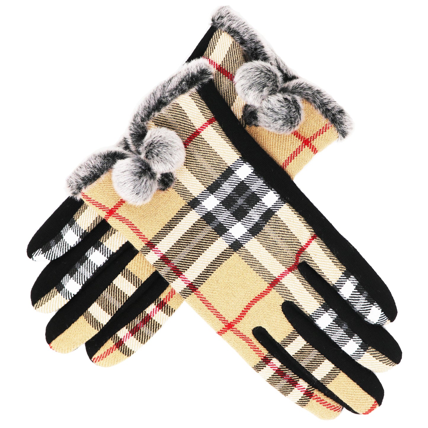 Gants Tartan Enfant, Toucher Doux et Chaud