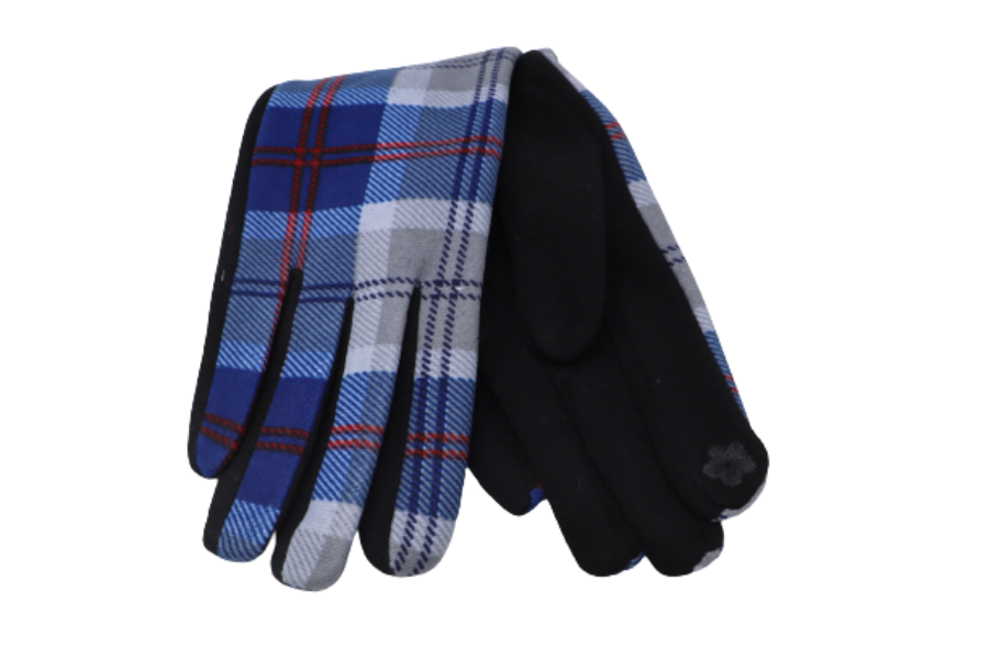 Traditional Ladies Tartan Gloves Touch Screen