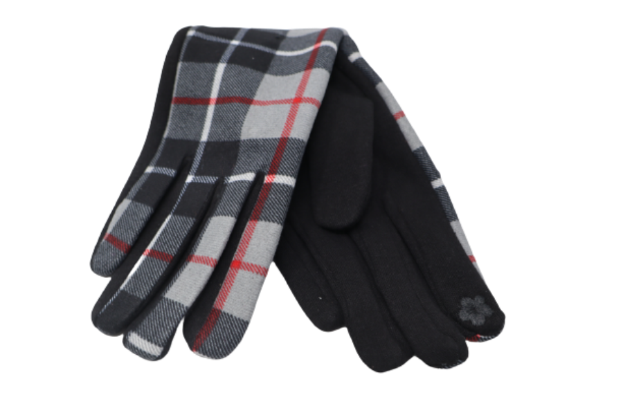 Traditional Ladies Tartan Gloves Touch Screen