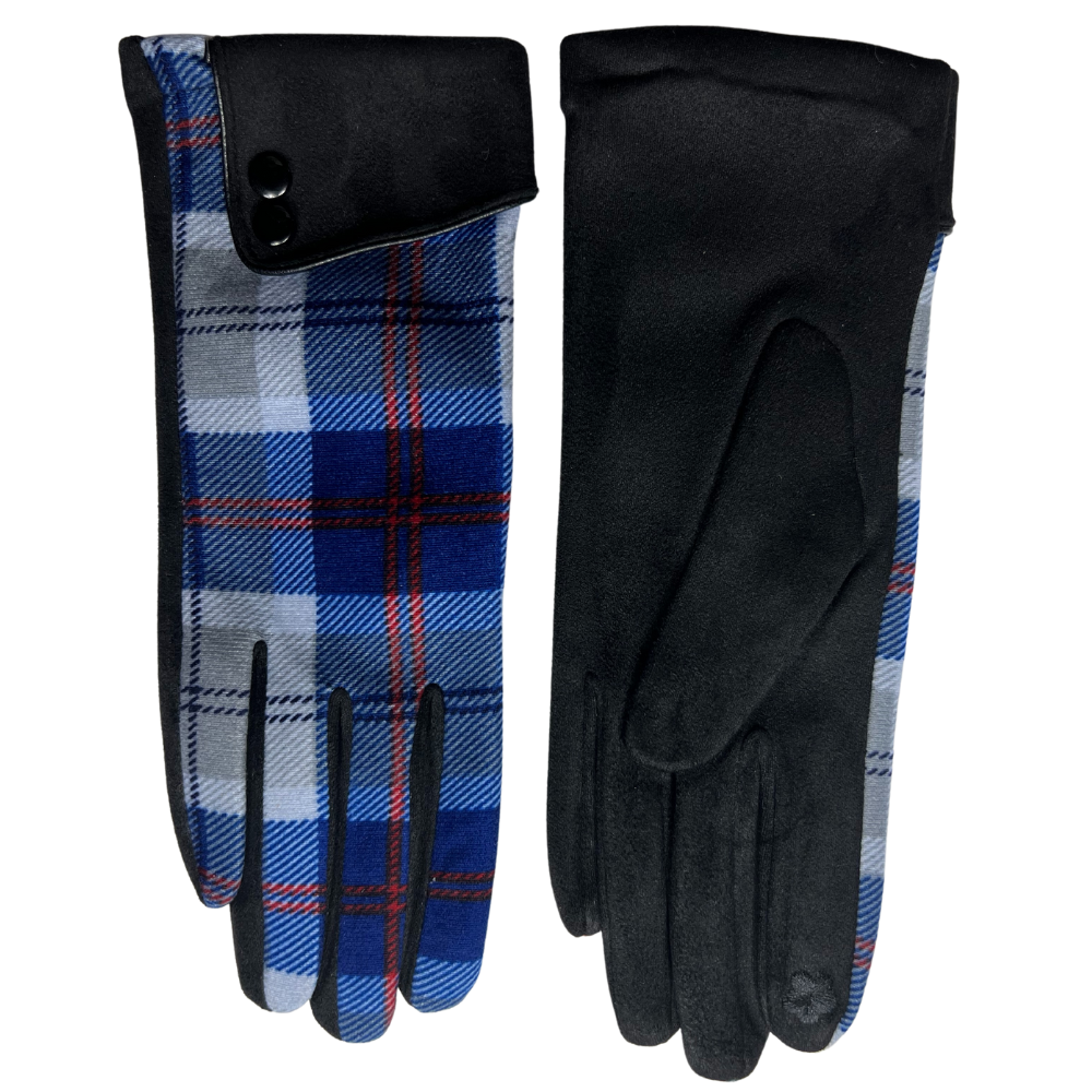 Ladies Glove Tartan Double Button Sleeve