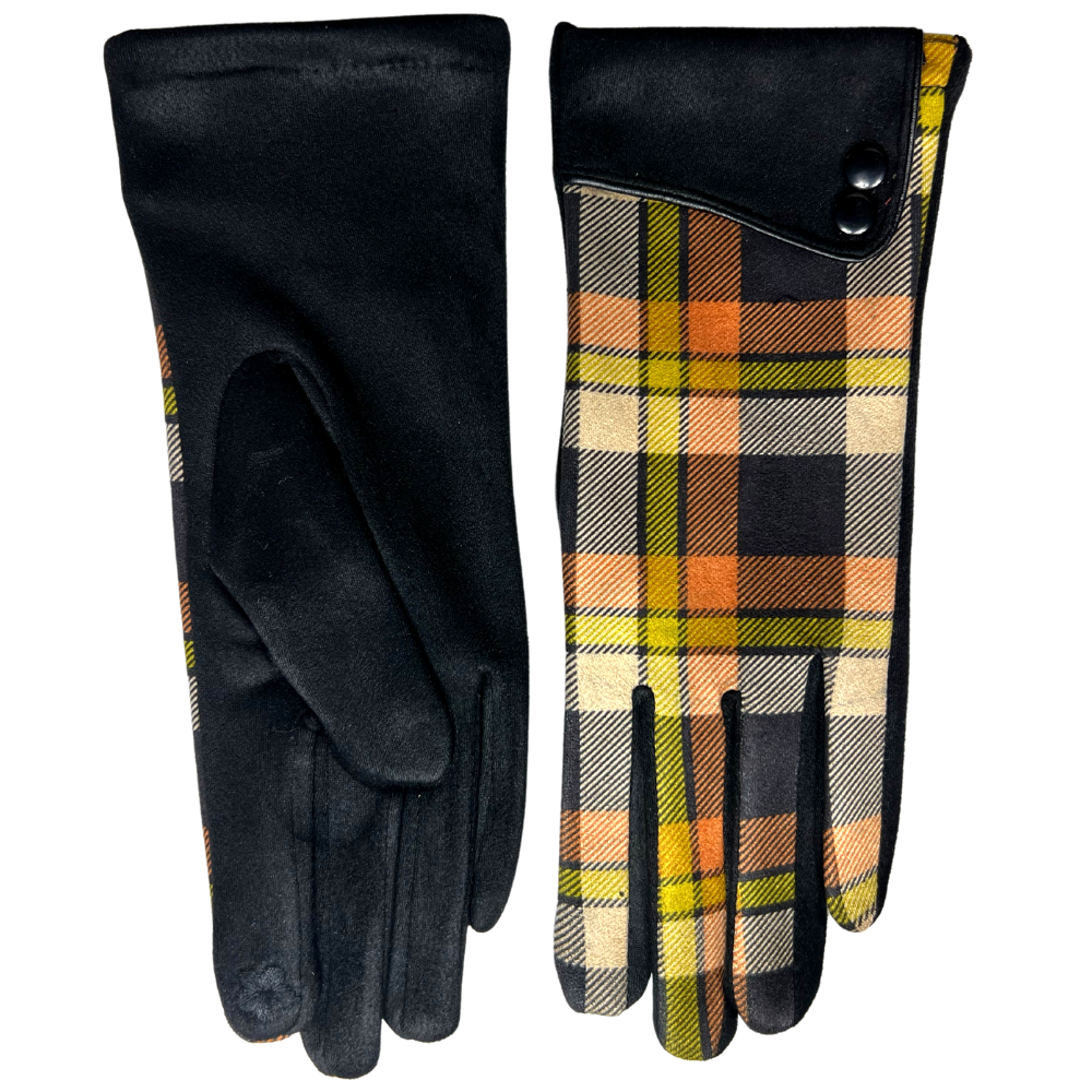 Ladies Glove Tartan Double Button Sleeve